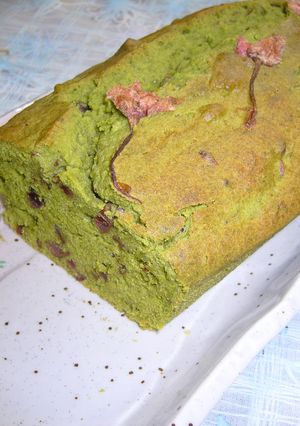 春のお抹茶小豆のパウンドケーキ-レシピのメイン写真