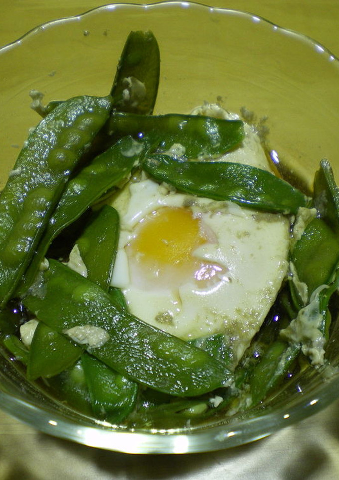 さやえんどうと卵の煮物-レシピのメイン写真
