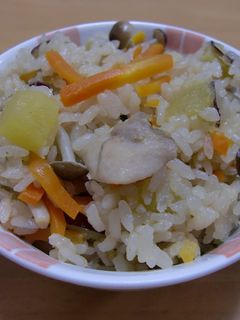さつまいもときのこの炊き込みご飯-レシピのメイン写真