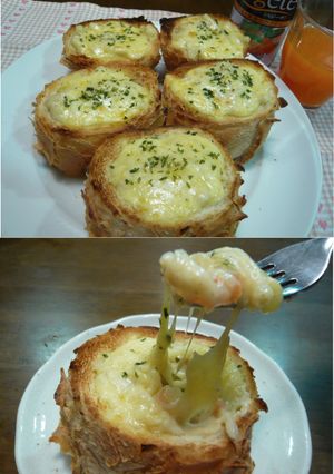 フランスパンDE簡単パングラタン＊エビ＊-レシピのメイン写真