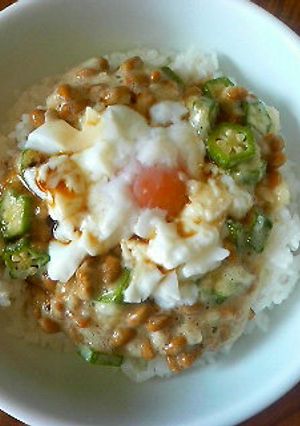 簡単☆美味♪納豆オクラ丼-レシピのメイン写真