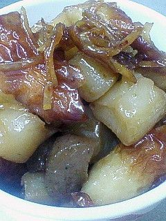 こんにゃく&ちくわの甘辛炒め煮♪-レシピのメイン写真