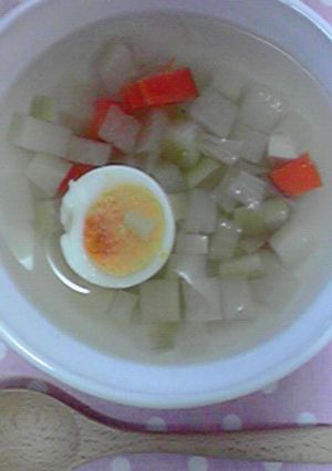 ルクルーゼ☆5分で皮ごと野菜エコスープ-レシピのメイン写真