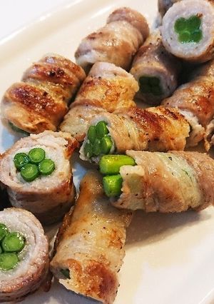 ニンニクの芽の肉巻き-レシピのメイン写真