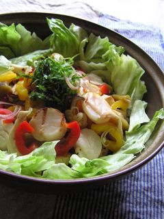 焼き帆立と焼き野菜の青じそマリネサラダ-レシピのメイン写真