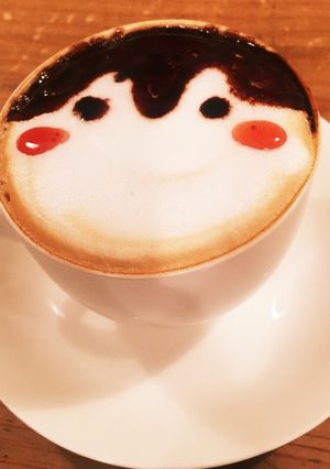 コウペンちゃんカフェラテ-レシピのメイン写真