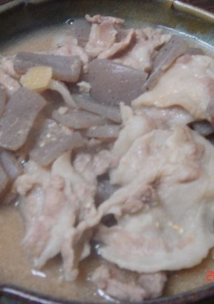 豚バラとこんにゃくの味噌煮込み-レシピのメイン写真