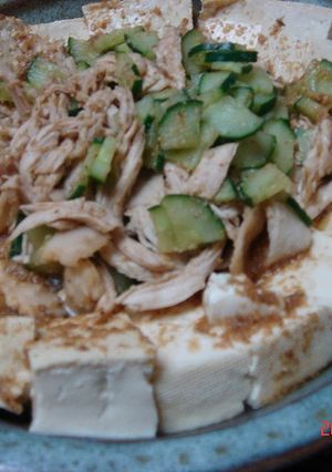 豆腐とササミの胡麻ダレサラダ-レシピのメイン写真