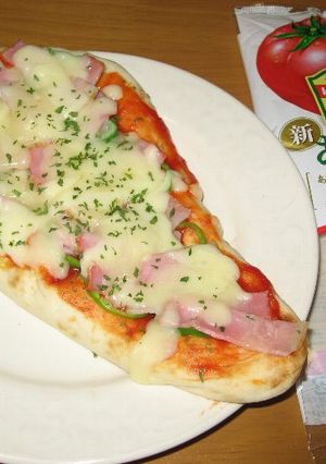 あらごしトマトでナンピザ♪-レシピのメイン写真