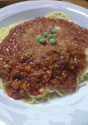 みんなが大好き、ミートソーススパゲッティ-レシピのメイン写真