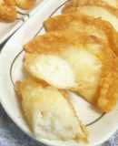 餃子の皮で白はんぺんとうもろこしマヨ揚げ