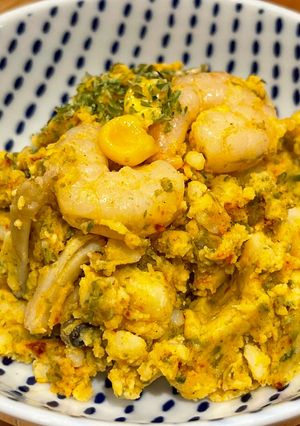 海老とあおさのカレーマッシュポテト-レシピのメイン写真