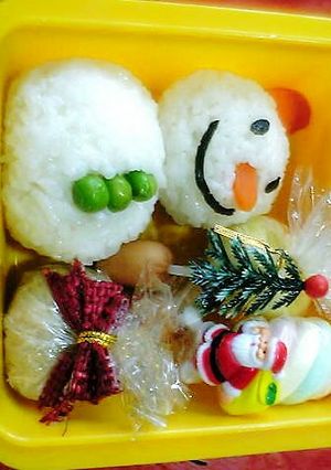 クリスマスの雪だるま弁当-レシピのメイン写真