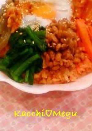 簡単激ウマ♬栄養満点☆納豆キムチビビンバ-レシピのメイン写真