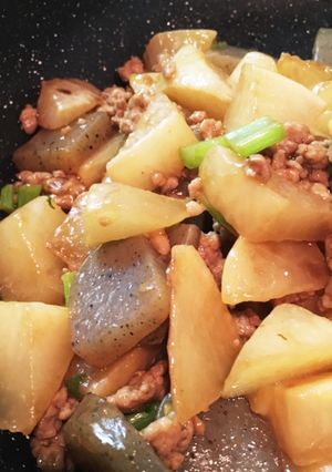 大根とひき肉の甘辛炒め煮-レシピのメイン写真