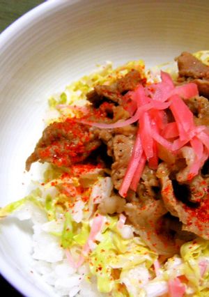辛っ！うまっ！がっつりサラダ豚丼！-レシピのメイン写真