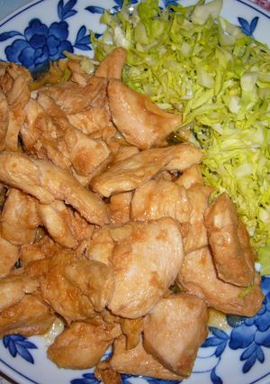洋風??鶏胸肉の生姜焼き-レシピのメイン写真