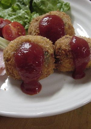 ヘルシー！エビ入り豆腐コロッケ♪-レシピのメイン写真