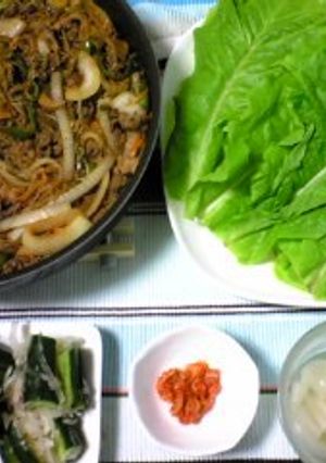 チャプチェを韓国風すき焼きのプルコギ味で-レシピのメイン写真