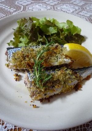 ハーブが香る♪さんまの香草パン粉焼き-レシピのメイン写真