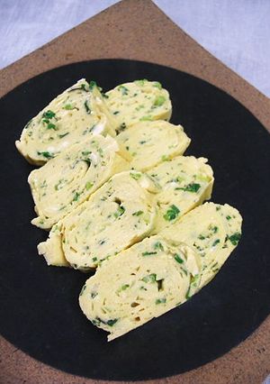 豆乳でフワッ♪♪ねぎ入り卵焼き-レシピのメイン写真