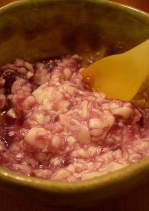 離乳食　もぐもぐ期　紫芋の豆腐混ぜ-レシピのメイン写真