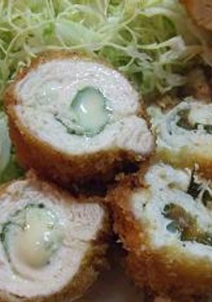 鶏胸肉のチーズしそ&梅しそ巻き♪-レシピのメイン写真