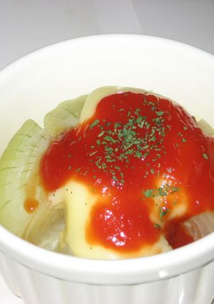 簡単！早い！玉葱まるごとonケチャップ-レシピのメイン写真
