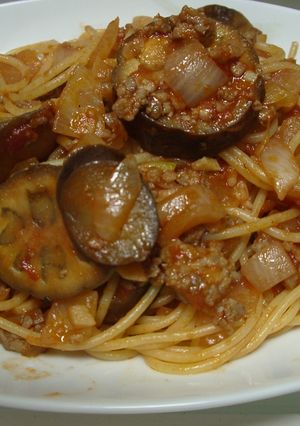 ナスと挽き肉のトマトスパゲティ★-レシピのメイン写真