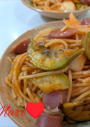 白なす美味しい！フライパンでナポリタン-レシピのメイン写真