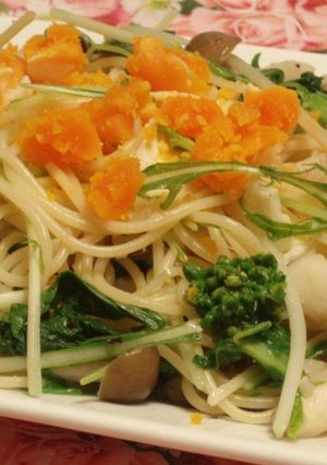 水菜と鱈の春パスタ-レシピのメイン写真