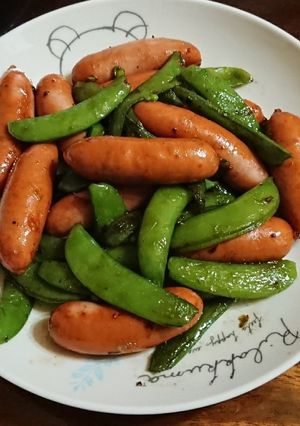 スナップえんどうのセロリ塩炒め-レシピのメイン写真