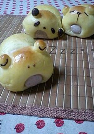 あんこクリームのコルネパン 居眠り君-レシピのメイン写真