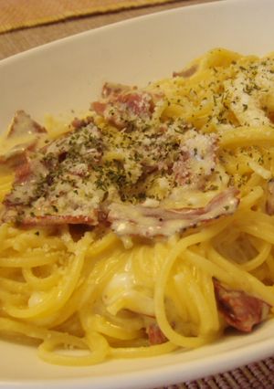 ランチに最適！牛乳で作るカルボナーラ☆-レシピのメイン写真