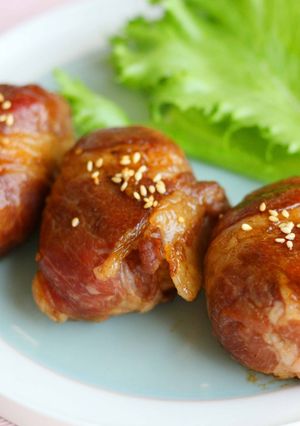 黒酢たれの肉巻きおにぎり-レシピのメイン写真