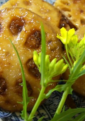 レンコンの甘辛ハンバーグ-レシピのメイン写真