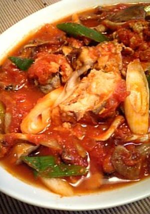 レンジで簡単♪鯖缶の黒酢トマト煮-レシピのメイン写真