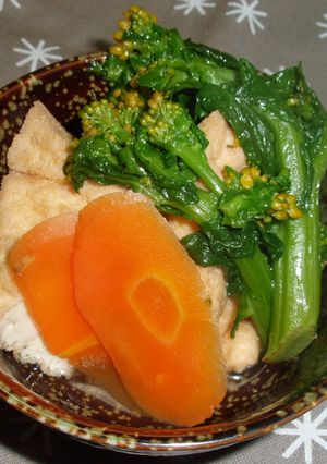 厚揚げ！人参！菜の花！煮-レシピのメイン写真