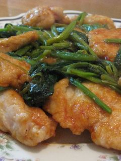 鳥肉とほうれん草のケチャップ炒め-レシピのメイン写真