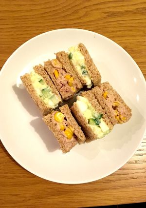 時短！！ツナコーンサンドと卵サンド-レシピのメイン写真