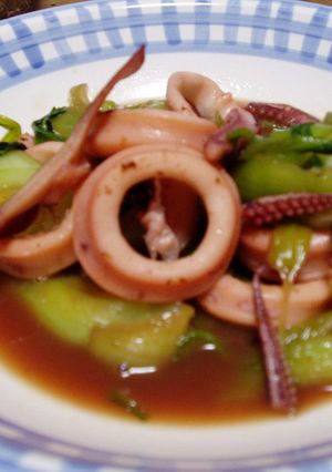 イカと青梗菜の塩炒め-レシピのメイン写真