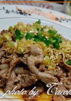 アジアンな逸品♪　豚肉のピリ辛ねぎソース-レシピのメイン写真