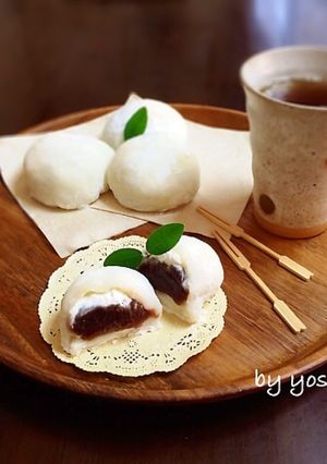 切り餅deホイップあん大福♡-レシピのメイン写真