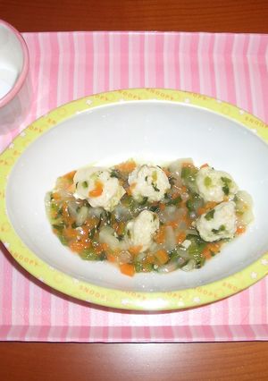 離乳食　豆腐だんごのトロロン煮-レシピのメイン写真