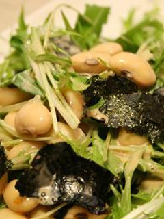 焼き海苔が決め手!◆大豆と水菜のサラダ◆-レシピのメイン写真