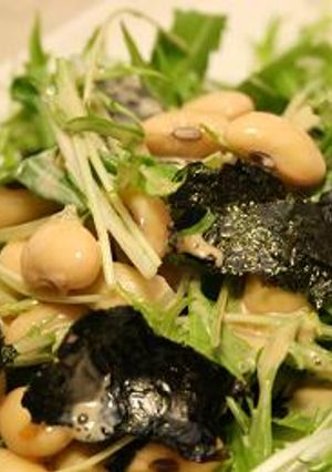 焼き海苔が決め手！◆大豆と水菜のサラダ◆-レシピのメイン写真