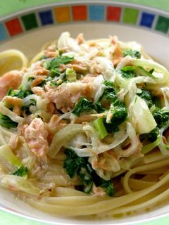 鮭とセロリのクリームパスタ♡-レシピのメイン写真