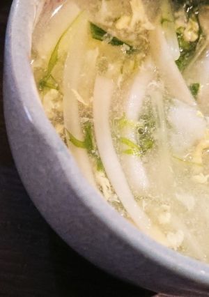 残り大根と水菜と卵のあっさりスープ-レシピのメイン写真