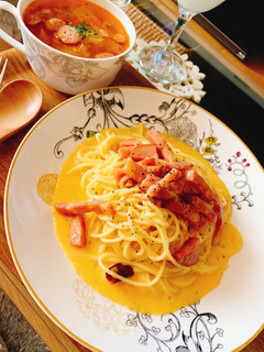 お家で簡単カフェパスタ!カルボナーラ!-レシピのメイン写真