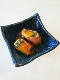 かぼちゃといんげんの豚肉巻き(照焼き)-レシピのメイン写真